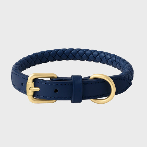 Eco-Leder Halsband Blau
