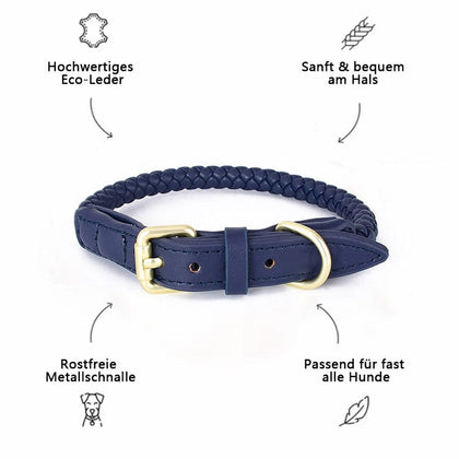 Eco-Leder Halsband Blau