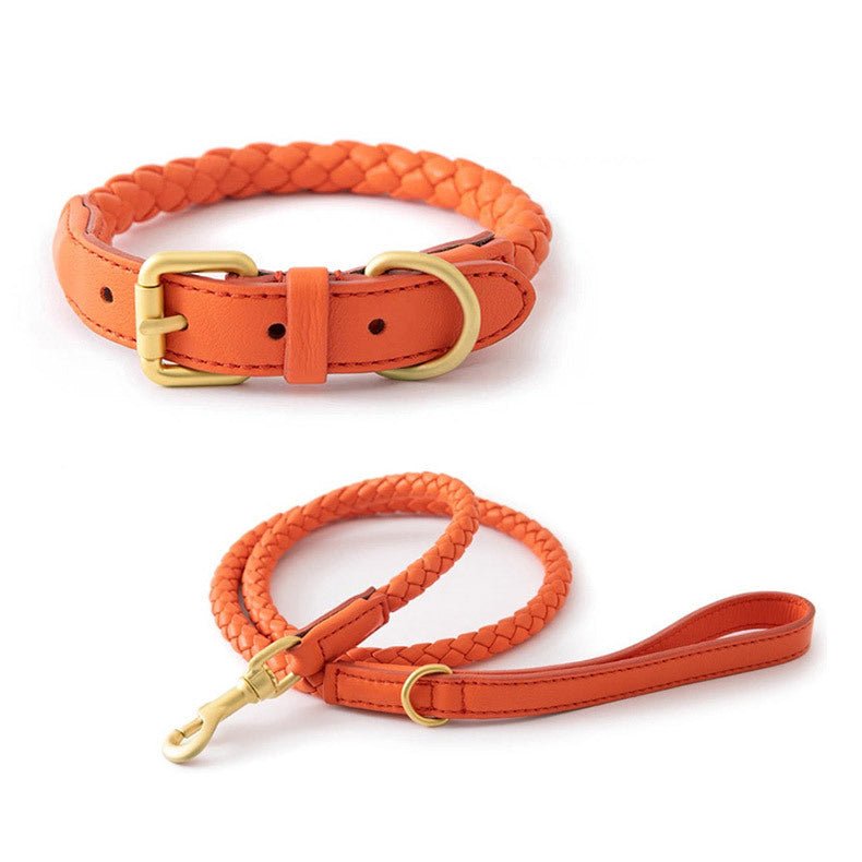 Lederhalsband Blau