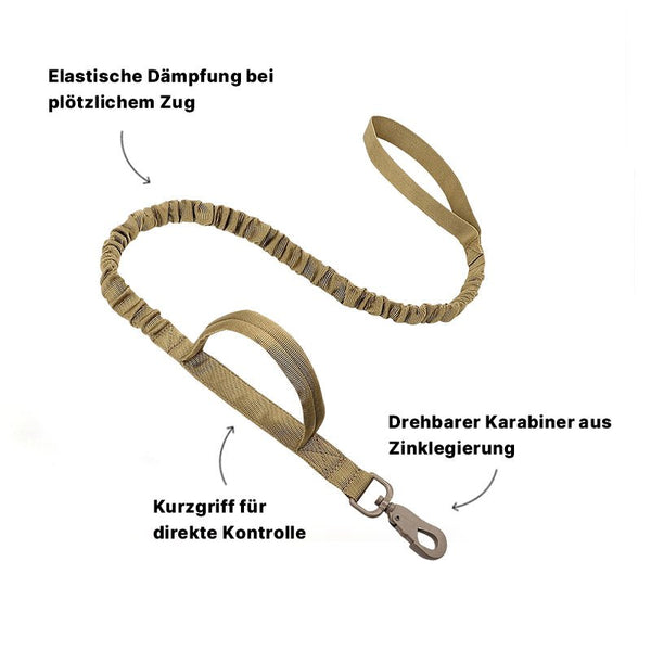 Profi-Flex Nylon Hundeleine Olivgrün